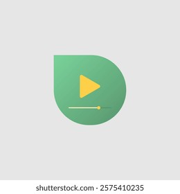 Video player app icon vector art play button and screen design modern and sleek look