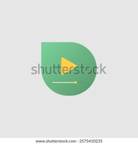 Video player app icon vector art play button and screen design modern and sleek look