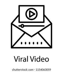 
Video player appearing from an envelope to give viral video concept  
