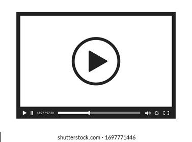 Plantilla de barra de reproductor de vídeo para su diseño para el sitio web y la aplicación