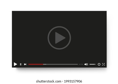 Plantilla de barra de reproductor de vídeo para su diseño para sitio web y aplicación