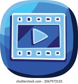 Blaues Vektorsymbol für Videospieler