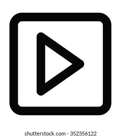 
Video Player Bold Line Icon
