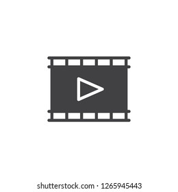 Video player buton vector icon. filled flat sign for mobile concept and web design. Play button simple solid icon. Symbol, logo illustration. Pixel perfect vector graphics