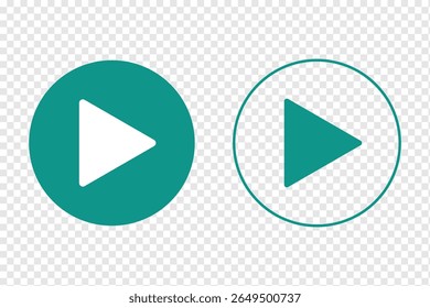 video player button icon. Play button simple vector icon Trendy circle play button icon in flat style. Radio symbol, video player, arrow. eps 10