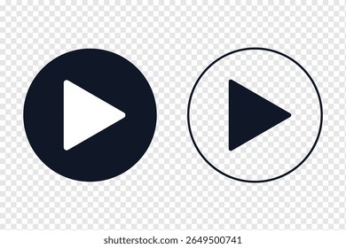 video player button icon. Play button simple vector icon Trendy circle play button icon in flat style. Radio symbol, video player, arrow. eps 10