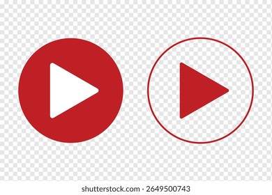 video player button icon. Play button simple vector icon Trendy circle play button icon in flat style. Radio symbol, video player, arrow. eps 10