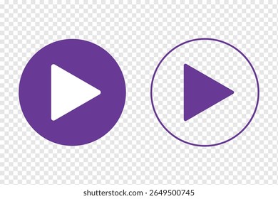 video player button icon. Play button simple vector icon Trendy circle play button icon in flat style. Radio symbol, video player, arrow. eps 10