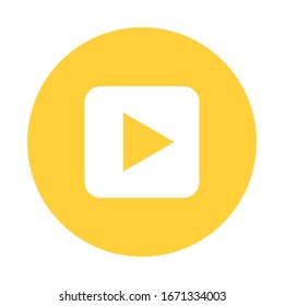 Botón de reproductor de vídeo icono aislado ilustración vectorial diseño gráfico