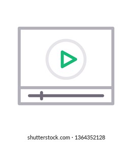 video player color line
