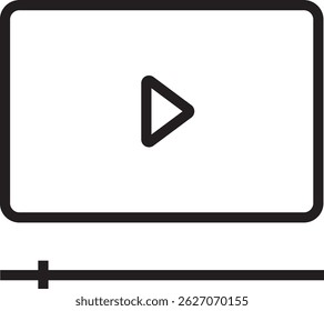 Interface do Usuário de Fonte do Ícone do Player de Vídeo, UX