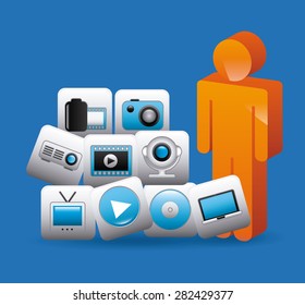 video player design, vector illustration eps10 graphic 