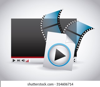 video player design, vector illustration eps10 graphic 