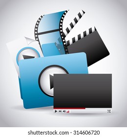 video player design, vector illustration eps10 graphic 