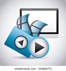 video player design, vector illustration eps10 graphic 