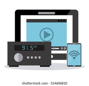 video player design, vector illustration eps10 graphic 