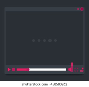 video player design, vector illustration