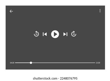 Desktop- und Smartphone-Video-Player, moderne Video-Player-Schnittstellenvorlage für Web- und mobile Apps 