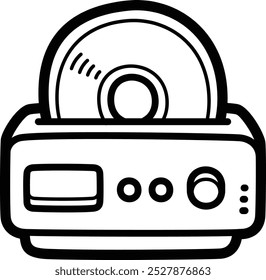 Video Jugador doodle Vector icono e ilustración