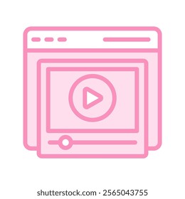 Video Player duotone line icon , vector, pixel perfect, illustrator file