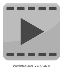 Video player flat icon vector isolated on white background.