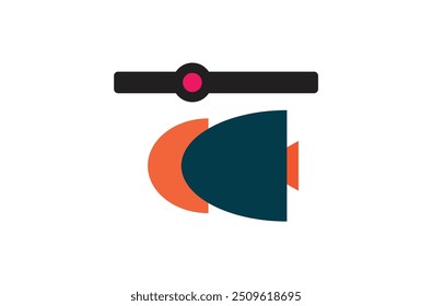 Design de logotipo plano do player de vídeo. Ícone do player de música e do player de vídeo. Ícone que pode ser aplicado em qualquer lugar, pixel perfeito e design de estilo moderno