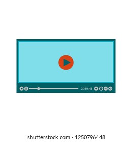 Video player Flat multi color icon
