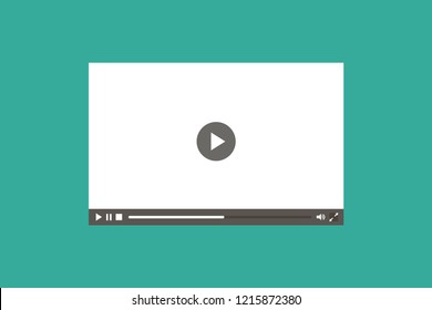 Video player in flat style