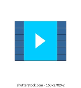 Video player in a flat style