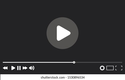 Video player in a flat style for the web vector illustration.