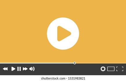 Video player in a flat style for the web vector illustration.