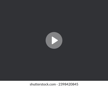 Video player frame for mobile apps, movie windows. Video play screen on black background.