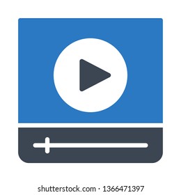 video player glyph double color