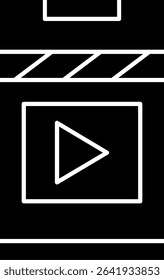 Video Player Glyph Vector Icon Design