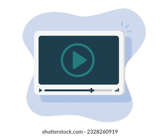 Video player icon 3d vector graphic, media live stream modern illustration clipart image 