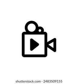 Video player icon. Camera icon. Video. Play