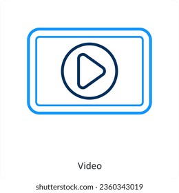 video and player icon concept
