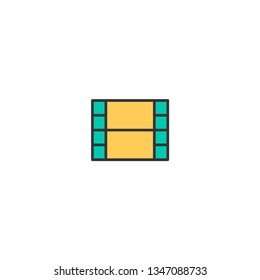 Video Player icon design. Essential icon vector illustration