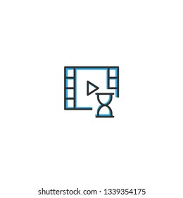 Video Player icon design. Interaction icon line vector illustration design