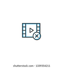 Video Player icon design. Interaction icon line vector illustration design