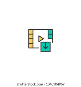 Video Player icon design. Interaction icon vector illustration