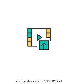 Video Player icon design. Interaction icon vector illustration