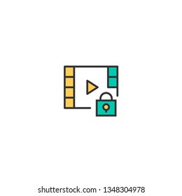 Video Player icon design. Interaction icon vector illustration