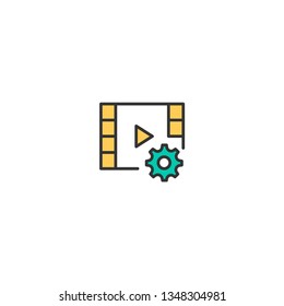 Video Player icon design. Interaction icon vector illustration