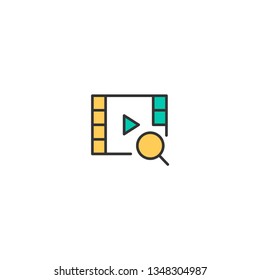 Video Player icon design. Interaction icon vector illustration