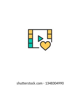 Video Player icon design. Interaction icon vector illustration