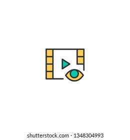 Video Player icon design. Interaction icon vector illustration