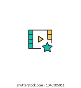 Video Player icon design. Interaction icon vector illustration