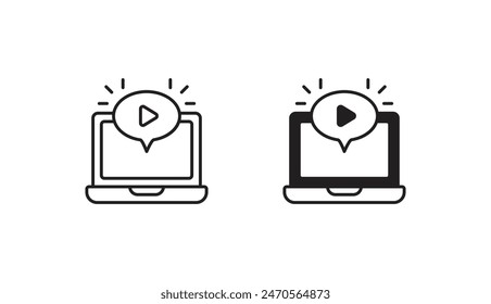 Video Player Icon Design mit weißem Hintergrund Stock Illustration