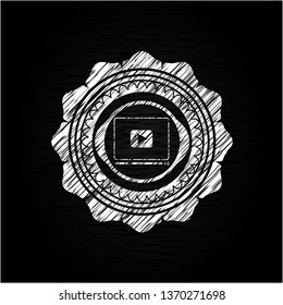 video player icon drawn on blackboard